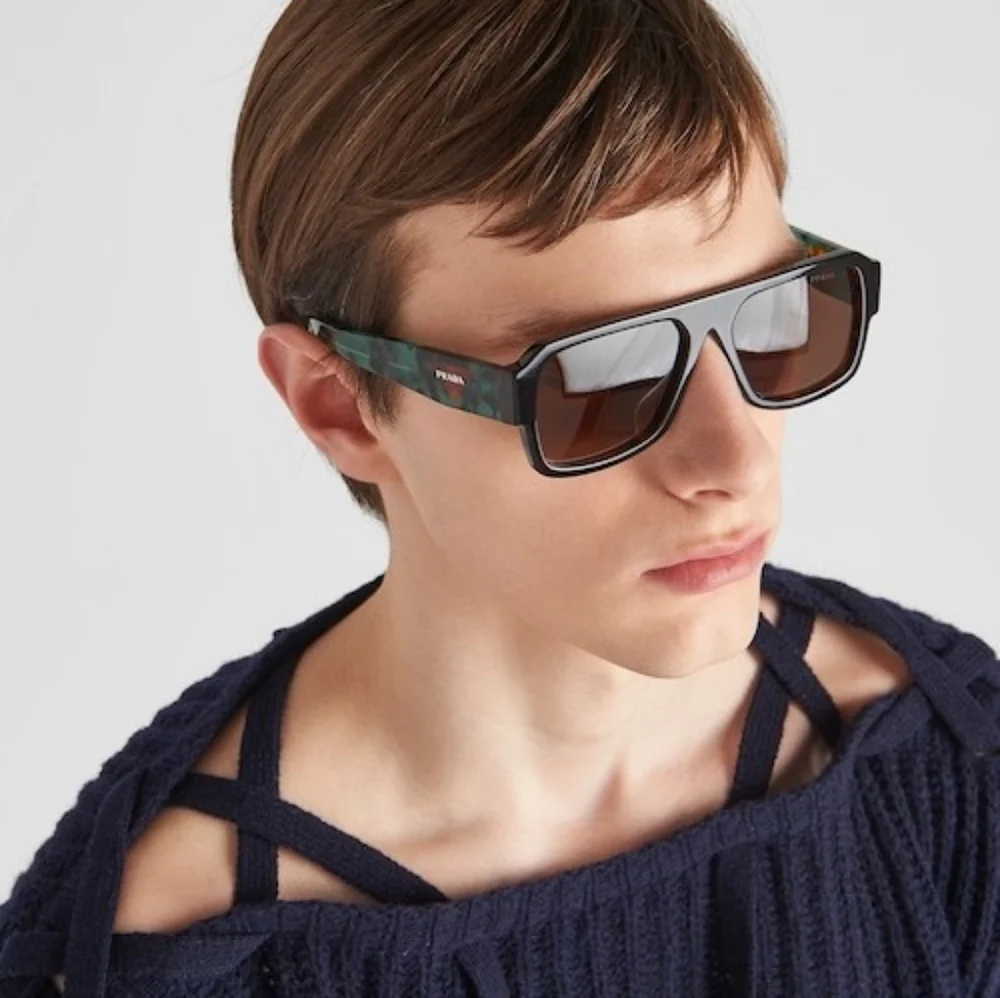 NEW PRADA SUNGLASSES GREEN PR22YS 2AU06B UNISEX PR 22YSF NEW SPR 22Y